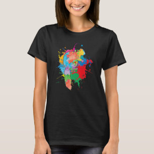 T-shirt Écureuil mignon pop couleur éclaboussure animal