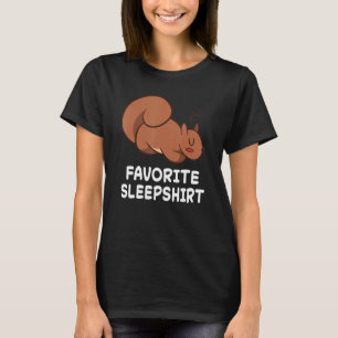 T-shirt Écureuil Nap Sommeil dormant nuit Pyjama nuit