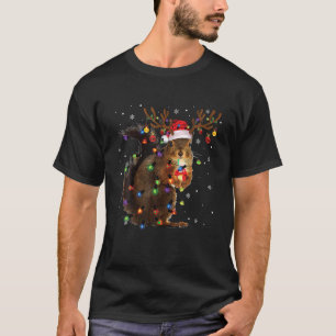 T-shirt Écureuil Noël Teinder Reinder lumières de Noël P