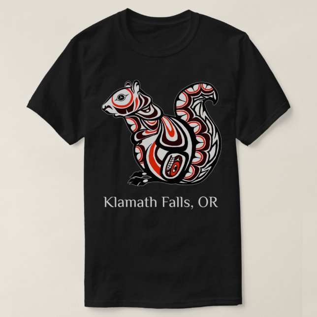 T-shirt Écureuil tribal Klamath Falls Oregon PNW Amérindie (Design devant)