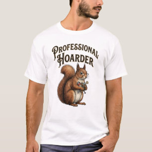 T-shirt Écureuil Vintage Drôle de Collectionneur Professio