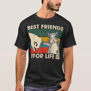 T-shirt Écureuil Vintage Rétro Meilleur Ami Pour La Vie Pr