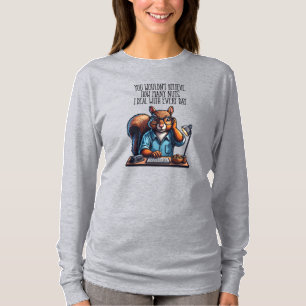 T-shirt Écureuils au bureau - écureuil drôle sur le lieu d