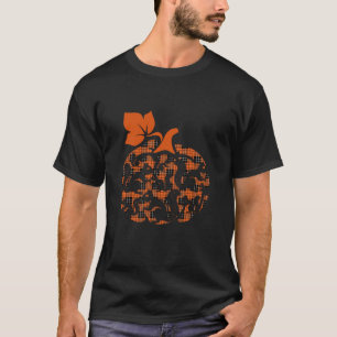 T-shirt Écureuils mignons forme Citrouille Halloween Thank