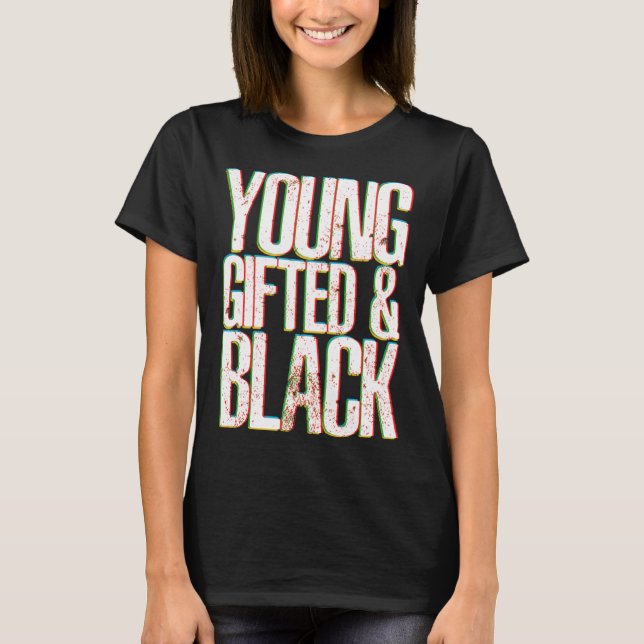 T-shirt ed Young Black Dashiki African Pride History Month (Devant)