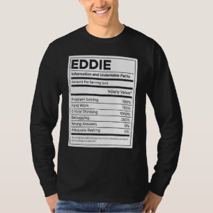 T-shirt Eddie Nutrition Information Problème Résoudre Dur