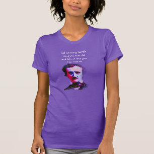 T-shirt Edgar Allan Poe Auteur Écrivain Poète Love Citatio