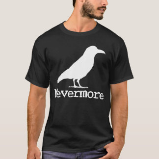 T-shirt Edgar Allan Poe Raven Nevermore Gothic Horror funn