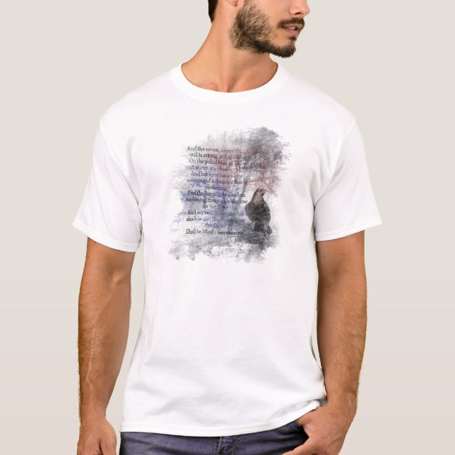T-shirt Edgar Allen Poe Poème Citation du Corbeau (Devant)