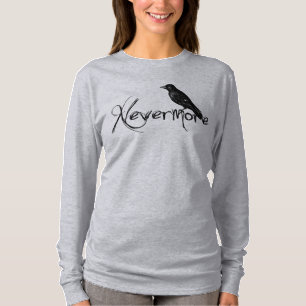 T-shirt Edgar Allen Poe Raven plus jamais Halloween