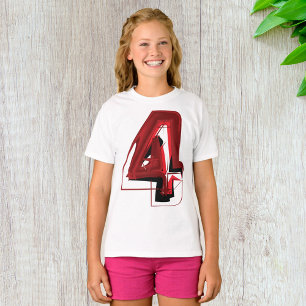 T-shirt Edgy Abstrait rouge et noir numéro 4