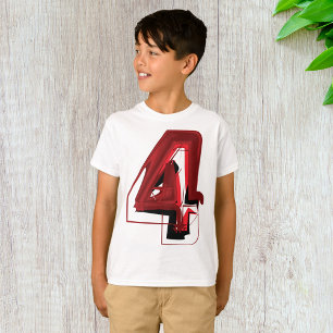 T-shirt Edgy Abstrait rouge et noir numéro 4