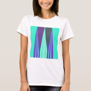 T-shirt Edgy Blue Purple Cyan Chevron Art Imprimer