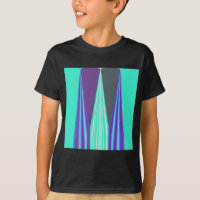 Edgy Blue Purple Cyan Chevron Art Imprimer
