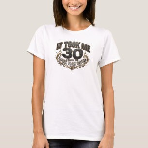 T-shirt Edgy Blue TOOK 30 LOOK GOOD déclaration de style