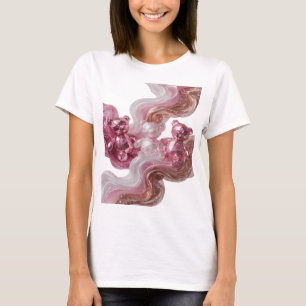 T-shirt Edgy Silver GLOWING BEARS ET VAGUE DE TISSU