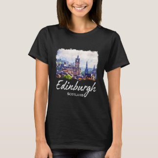 T-shirt Edimbourg aquarelle peinture Edimbourg