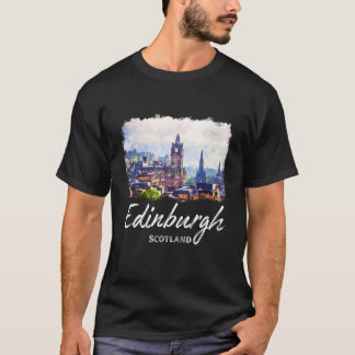 T-shirt Edimbourg aquarelle peinture Edimbourg