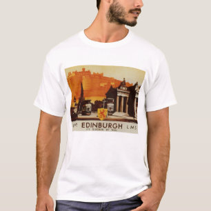 T-shirt Edimbourg par l'affiche de rail de LNER