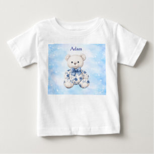 T-Shirt-Editable Blue Chinoserie Baby Shower T-Shirt