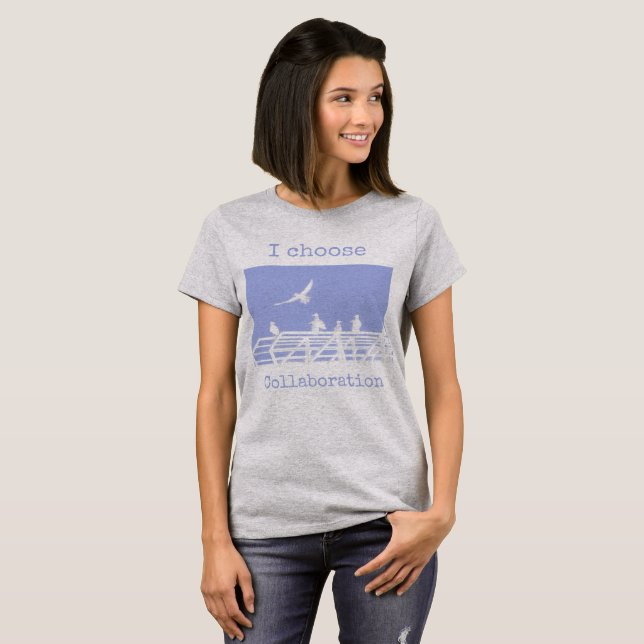 T-shirt Editable Text Cute Seagulls (Devant entier)