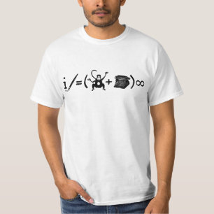T-shirt Éditeur amusant Équation de la machine à écrir