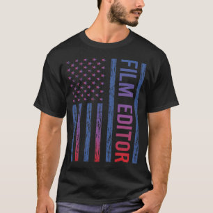 T-shirt Éditeur du film Blue Red American