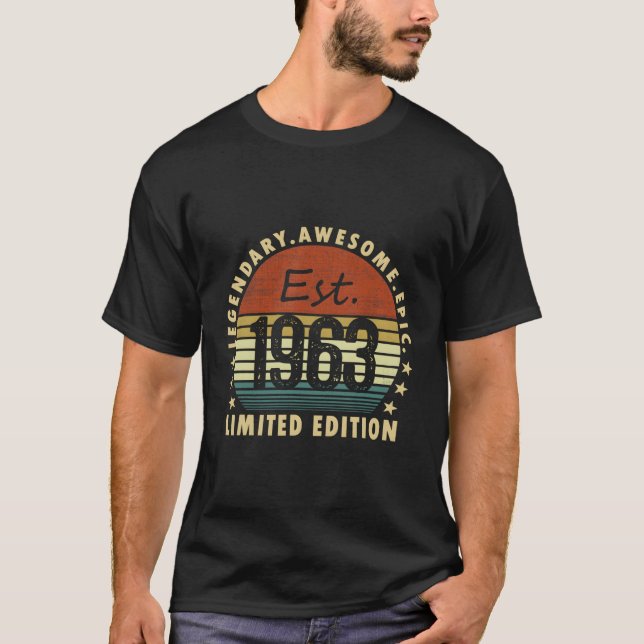 T-shirt Édition Est 1963 Légendaire et extraordinaire depu (Devant)