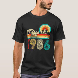 T-shirt Édition limitée anniversaire rétro Né en 1986 Fabr