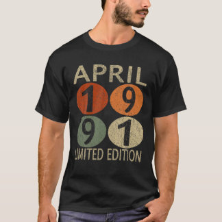 T-shirt Édition limitée avril 1991 30 ans d'anniversaire V