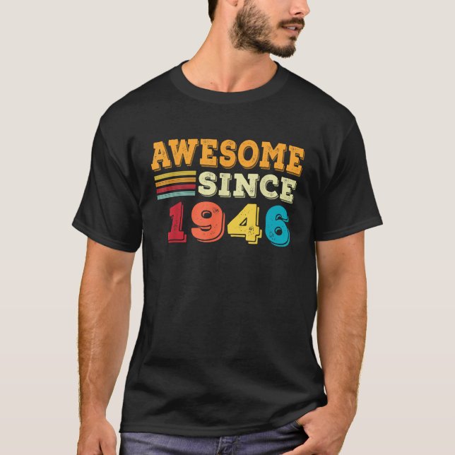T-shirt Edition Limitée Conception Pour 1946 Cadeaux Drôle (Devant)