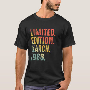 T-shirt Édition Limitée Mars 1988 Anniversaire