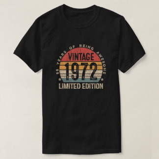 T-shirt Édition limitée pour les 55 ans Vintage 1972