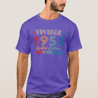 T-shirt Édition limitée vintage 1953 70 ans Anniversaire