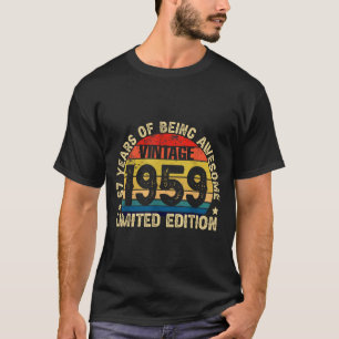 T-shirt Édition limitée Vintage 1959 67 ans d'émerveilleme