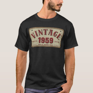 T-shirt Édition limitée vintage 1959 avec toutes les pièce