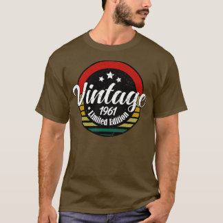 T-shirt Edition Limitée Vintage 1961 anniversaire 62e anni