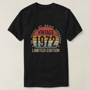 T-shirt Édition limitée vintage 1972 54 ans 54e anniversai