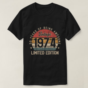 T-shirt Édition limitée Vintage 1974 pour les 50 ans