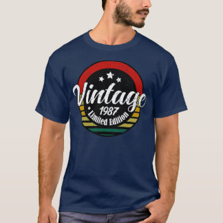 T-shirt Edition limitée Vintage 1987 anniversaire 36e anni