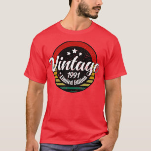 T-shirt Edition limitée Vintage 1991 anniversaire 32e anni