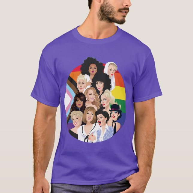 T-shirt Édition Pride Divas rétro (Devant)