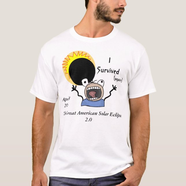 T-shirt Édition Solaire Eclipse Survival 2024 (Devant)