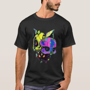T-shirt EDM Party Zombie Chat Psychedélique EDM Rave