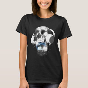 T-shirt EDM Urban DJ hip hop crâne streetwear casque g