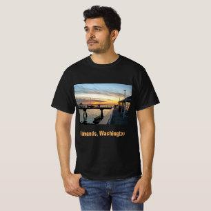 T-shirt Edmonds Washington Pier au coucher du soleil