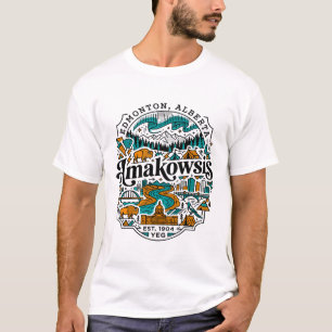 T-shirt Edmonton Alberta Paysage de la vallée de la rivièr