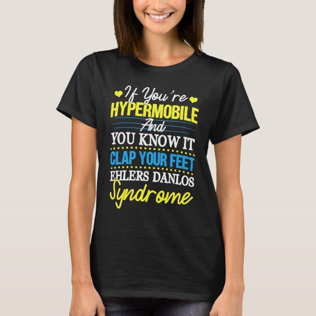 T-shirt EDS Hypermobilité Clap Vos Pieds (Devant)