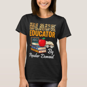 T-shirt Éducateur noir Mois de l'histoire des Noirs Afriqu