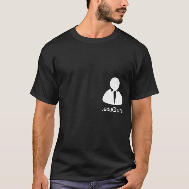 T-shirt .eduGuru - Guru obtenu ? (Noir) (Devant)